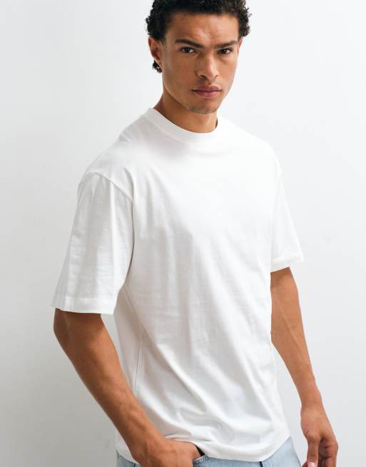 Camiseta color crema básica holgada de ASOS DESIGN, 3 de 5