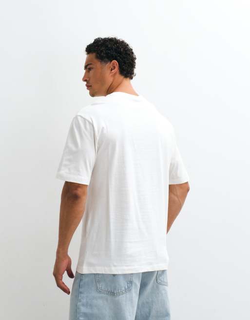 Camiseta color crema básica holgada de ASOS DESIGN, 4 de 5