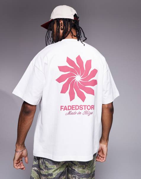 Camiseta color crema con estampado en la espalda de Faded Store - view 1