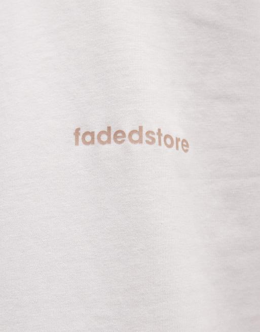 Camiseta color crema con logo de Faded Store, 3 de 5