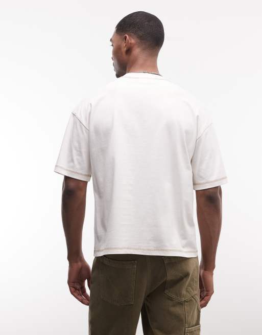 Camiseta color crema con logo de Faded Store, 5 de 5