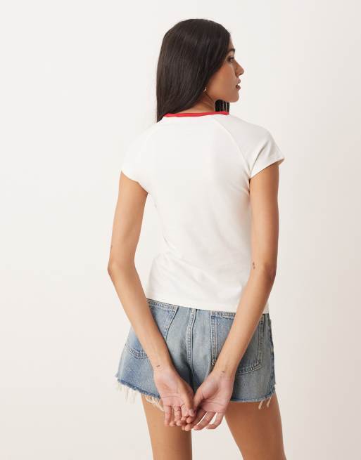 Camiseta color crema con ribetes de JJXX, 4 de 4