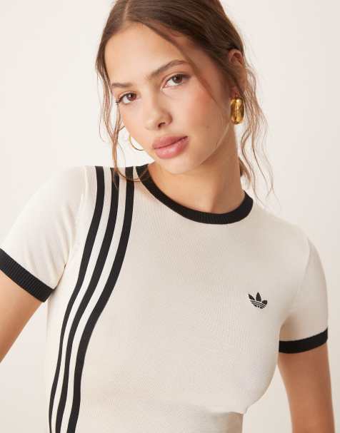 Camiseta color crema de ballet de punto fino de adidas Originals - view 1