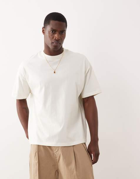 Camiseta color crema de corte cuadrado de New Look - view 1