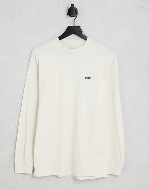 Hombre Tops | Camiseta color crema de manga larga Left Chest Hit de Vans - EZ22467
