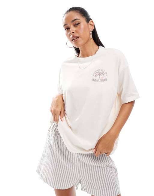 Camiseta color crema estampado Chasing Sun de Billabong, 2 de 4