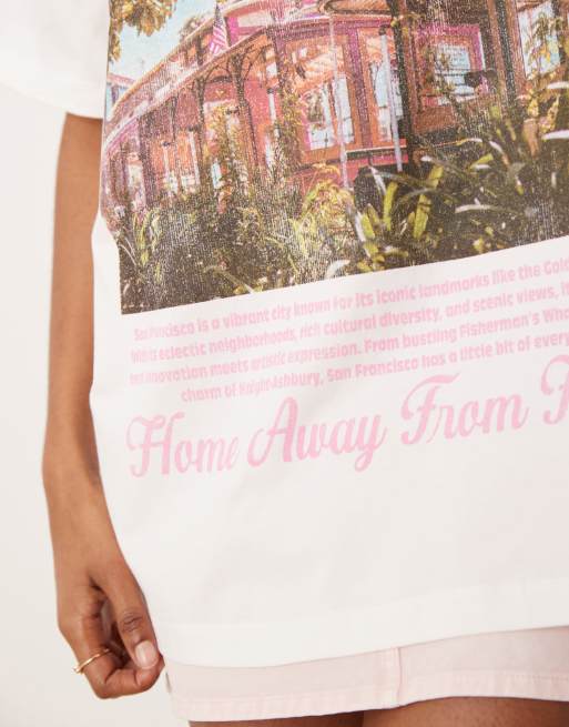 Camiseta color crema extragrande con estampado gráfico "San Francisco" de ASOS DESIGN, 4 de 4