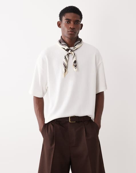 Camiseta color crema extragrande de tejido grueso de ASOS DESIGN - view 1