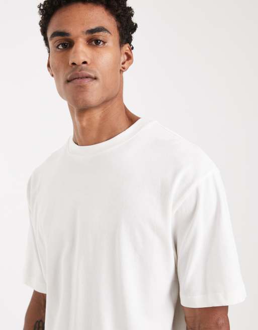 Camiseta color crema holgada de tejido grueso de ASOS DESIGN, 5 de 5