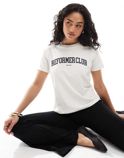 Camiseta color crema Reformer Club de JJXX - view 1