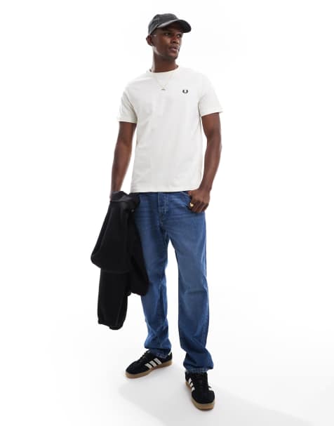 Camiseta color crudo con cuello redondo de Fred Perry - view 1