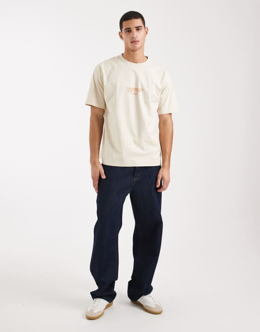 Camiseta color crudo de corte cuadrado con gráfico de Cotton On, 2 de 5