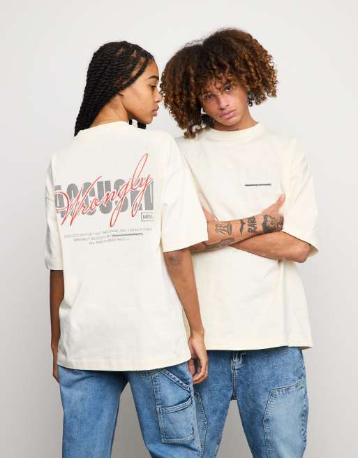 Camiseta color crudo extragrande Cheater de Multiply Apparel
