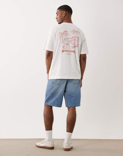 Camiseta color crudo extragrande con estampado "Do Nothing" en la espalda de ONLY & SONS - view 1