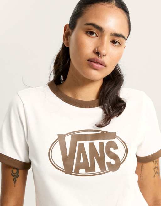 Camiseta color garza con ribetes en el pecho Center de Vans, 3 de 4