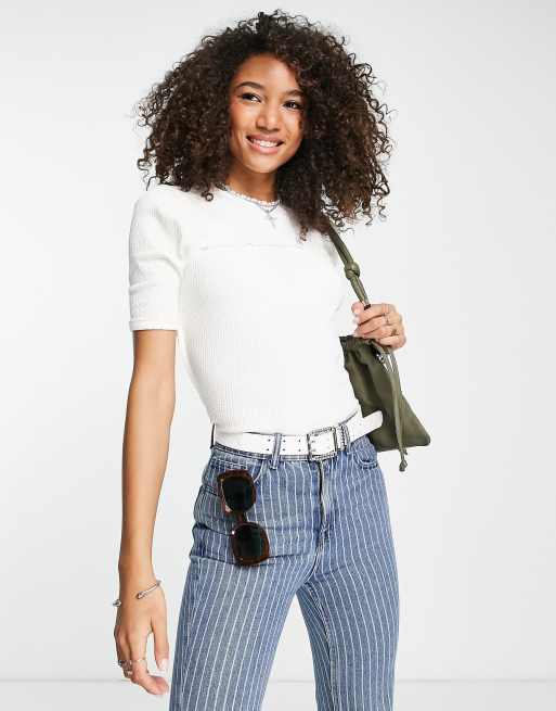 Camiseta color marfil de punto Delicious de Free People