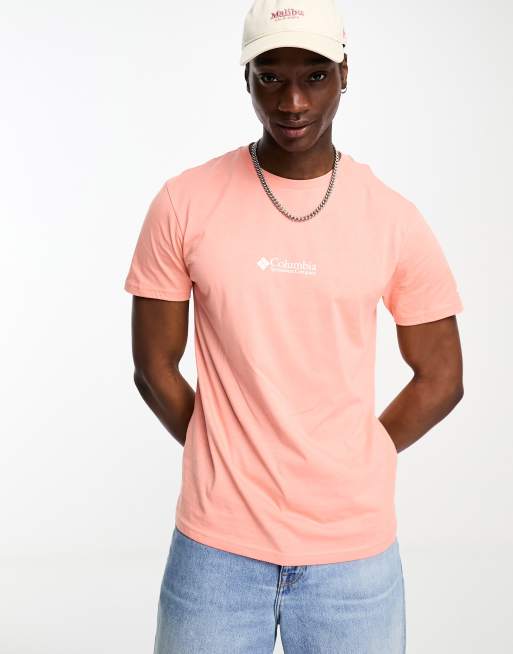 Camiseta color melocotón básica con logo en el pecho CSC exclusiva en ASOS de Columbia