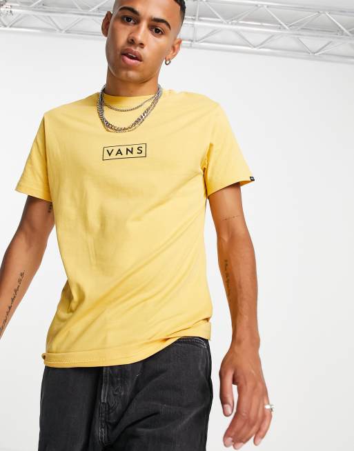 Camiseta color miel dorado de manga corta Easy Box de Vans