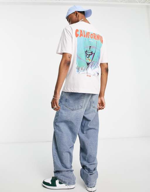 Camiseta color piedra con estampado de California de COLLUSION