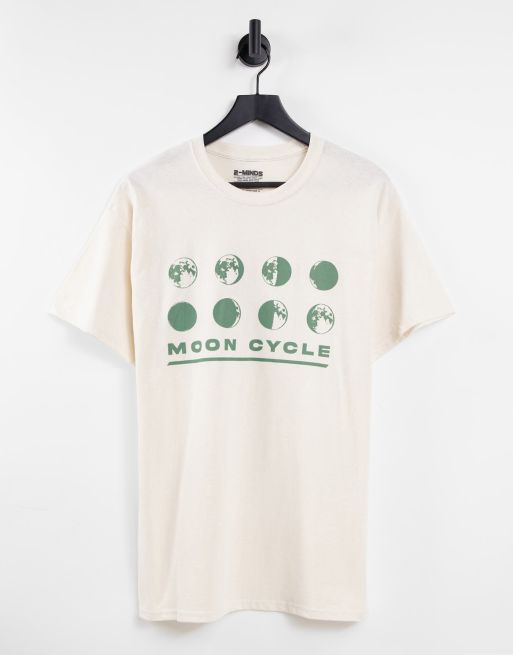 Camiseta color piedra con estampado del ciclo lunar de 2minds
