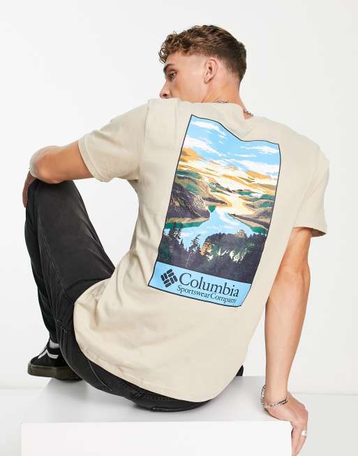 Camiseta color piedra con estampado en la espalda Alpine Way exclusiva en ASOS de Columbia