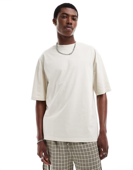 Camiseta color piedra con logo universitario bordado de COLLUSION