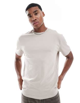 Camiseta color piedra holgada de Hollister