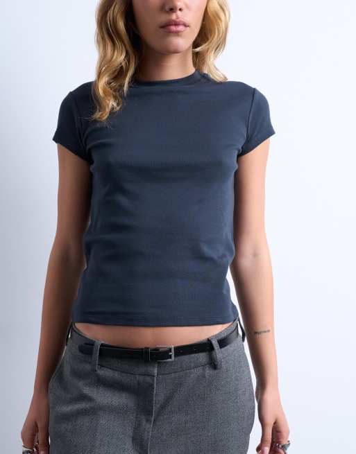 Camiseta color pizarra Everyday de Topshop