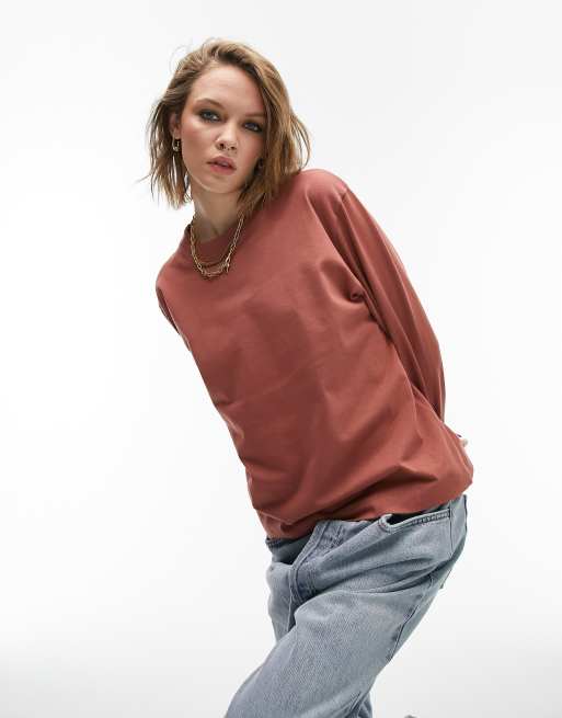 Camiseta color teja outlet