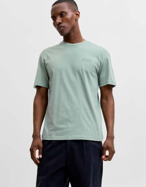 Camiseta color tormenta marina de Jack & Jones