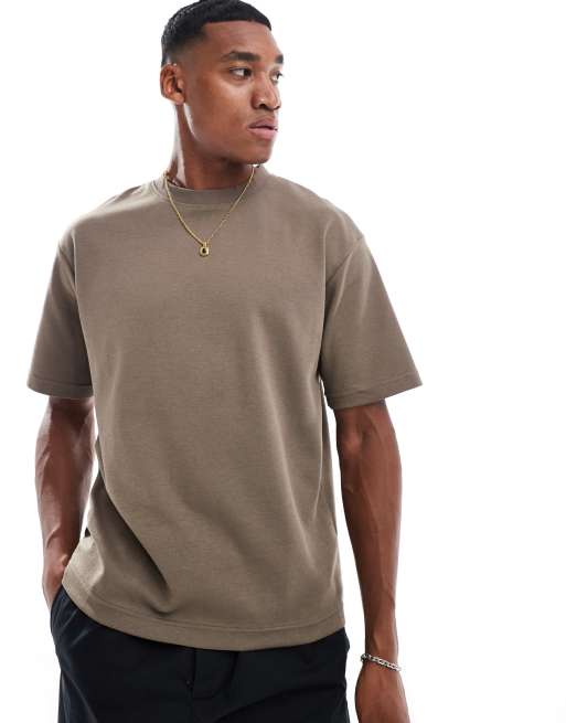 Camiseta color tostado extragrande de Selected Homme