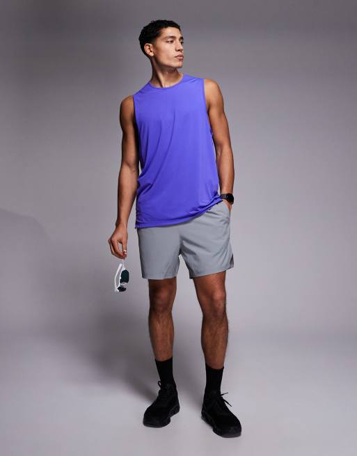 Camiseta color ultravioleta sin mangas para correr de malla deportiva de nailon de secado rápido de 4505, 2 de 5
