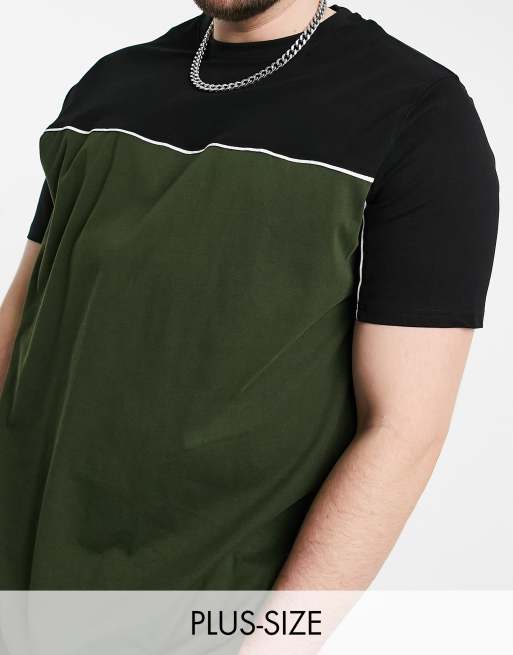 Camiseta con bajo redondeado y diseño de paneles Couture de Duke