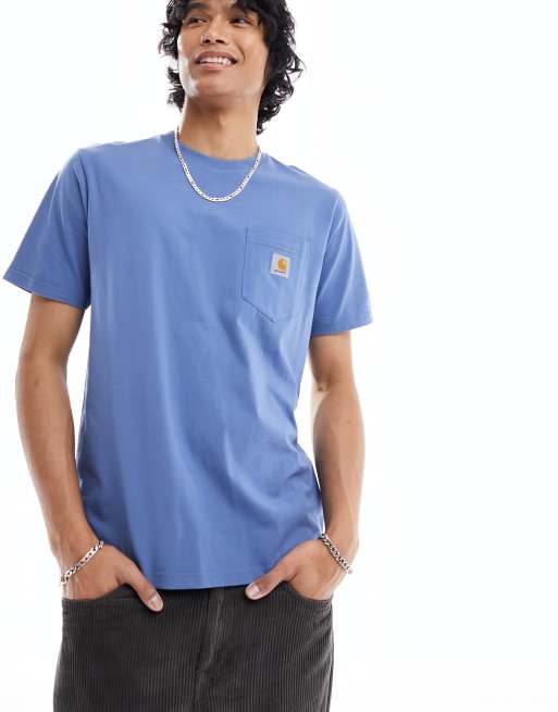 Camiseta con bolsillo en azul de Carhartt WIP