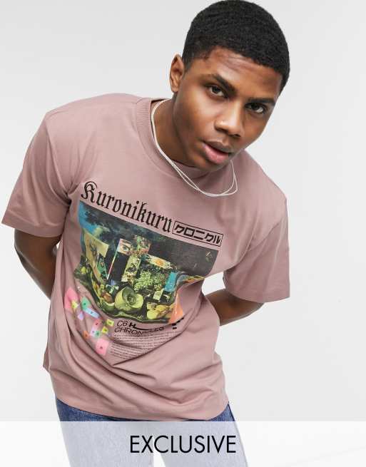 Camiseta con estampado en rosa de COLLUSION