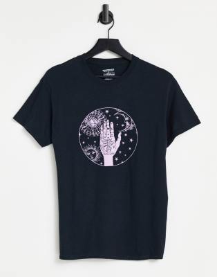 Camiseta con estampado gráfico de palma de mano de Heartbreak