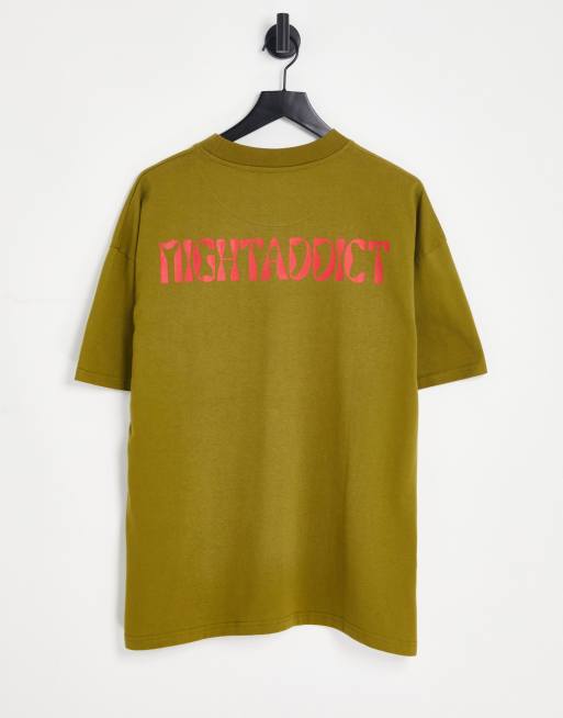Camiseta con logo estampado en la espalda Wave de Night Addict