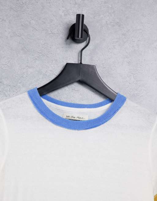 Camiseta con ribetes a rayas retro Lets Do This de Free People, 3 de 4