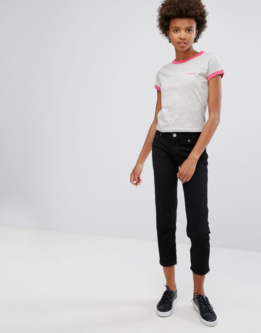 Camiseta con ribetes en contraste Whatever de Brave Soul, 4 de 4