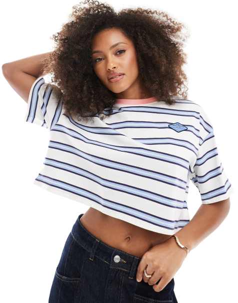 Camiseta corta azul a rayas de Cotton On - view 1