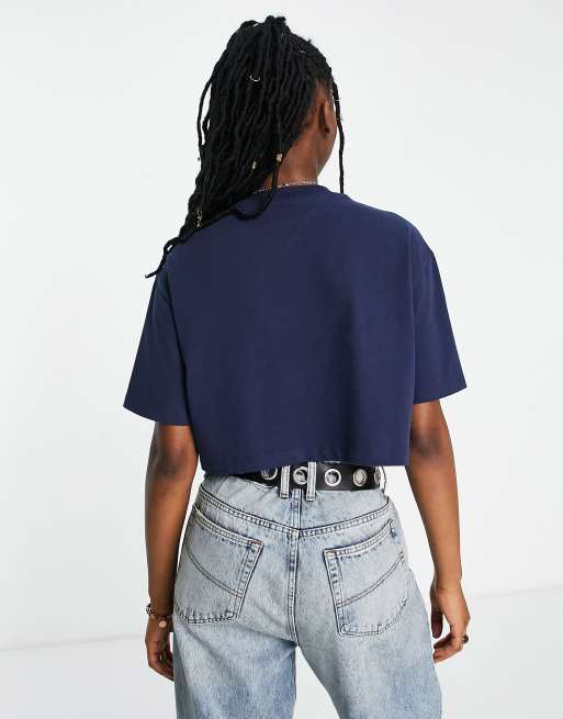 Camiseta corta azul marino con bandera estadounidense de Tommy Jeans, 2 de 4