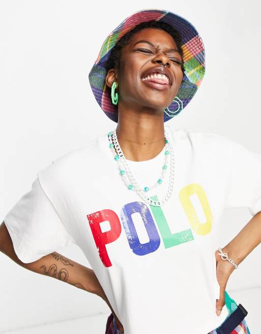 Camiseta corta blanca de manga corta con logo de Polo Ralph Lauren