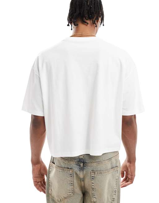 Camiseta corta blanca extragrande con estampado gráfico de nombre de ciudad de ASOS DESIGN, 3 de 4