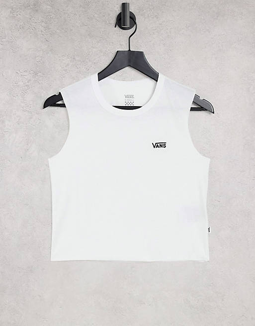 Mujer Tops | Camiseta corta blanca sin mangas Junior de Vans - XN05578