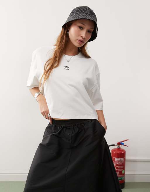 Camiseta corta blanca Trefoil Essentials de adidas Originals