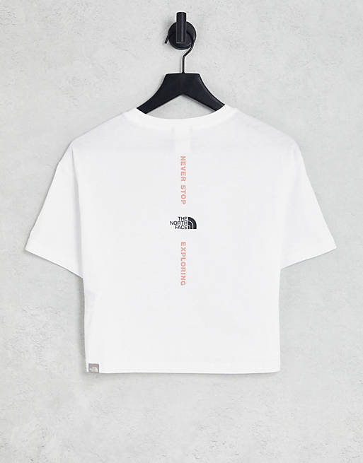 Mujer Tops | Camiseta corta blanca Vertical NSE exclusiva en ASOS de The North Face - ZF22541