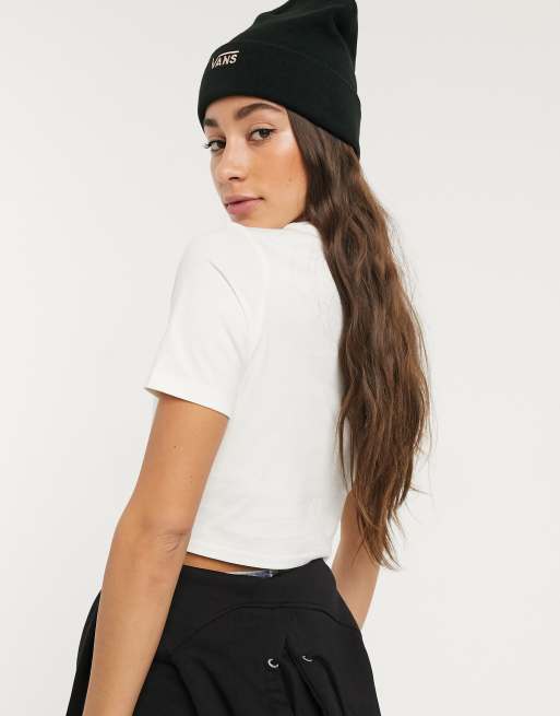 Camiseta corta en color crema Drop V exclusiva en ASOS de Vans, 2 de 4
