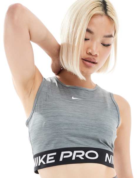 Camiseta corta gris sin mangas 365 Dri-FIT de Nike Pro Training - view 1