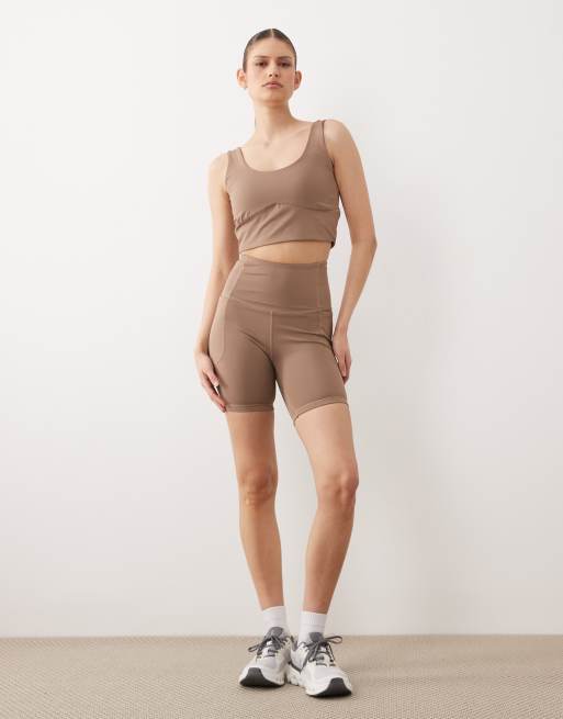 Camiseta corta marrón corteza de pino muy elástica de tirantes de tejido de secado rápido Refresh de Dare 2b, 3 de 4