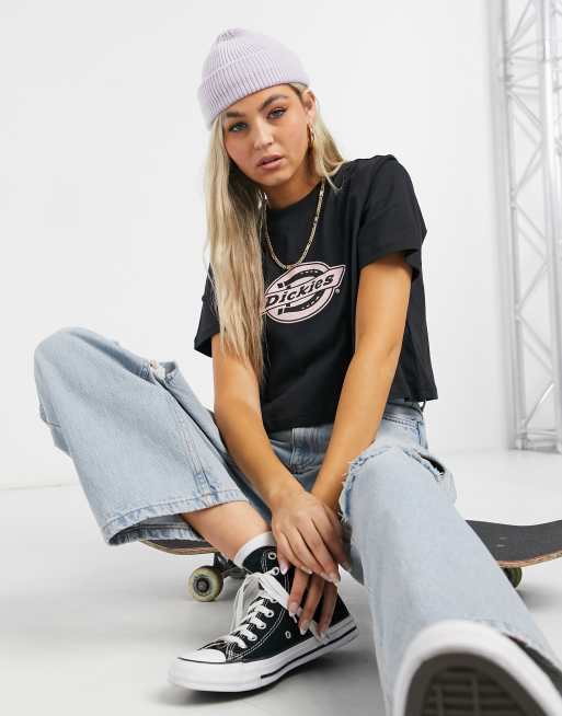 Camiseta corta negra con logo Icon de Dickies